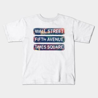 new york new york fifth avenue wall street time square Kids T-Shirt